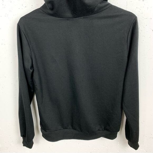 Shein Female Figure Outline Long Sleeve Hoodie Black White Cotton Blend Small - Picture 6 of 8